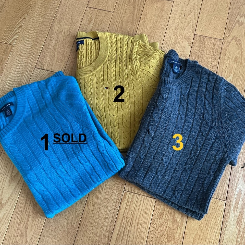 Tommy Hilfiger Women cotton sweaters. Good for cool weather. Cable knit